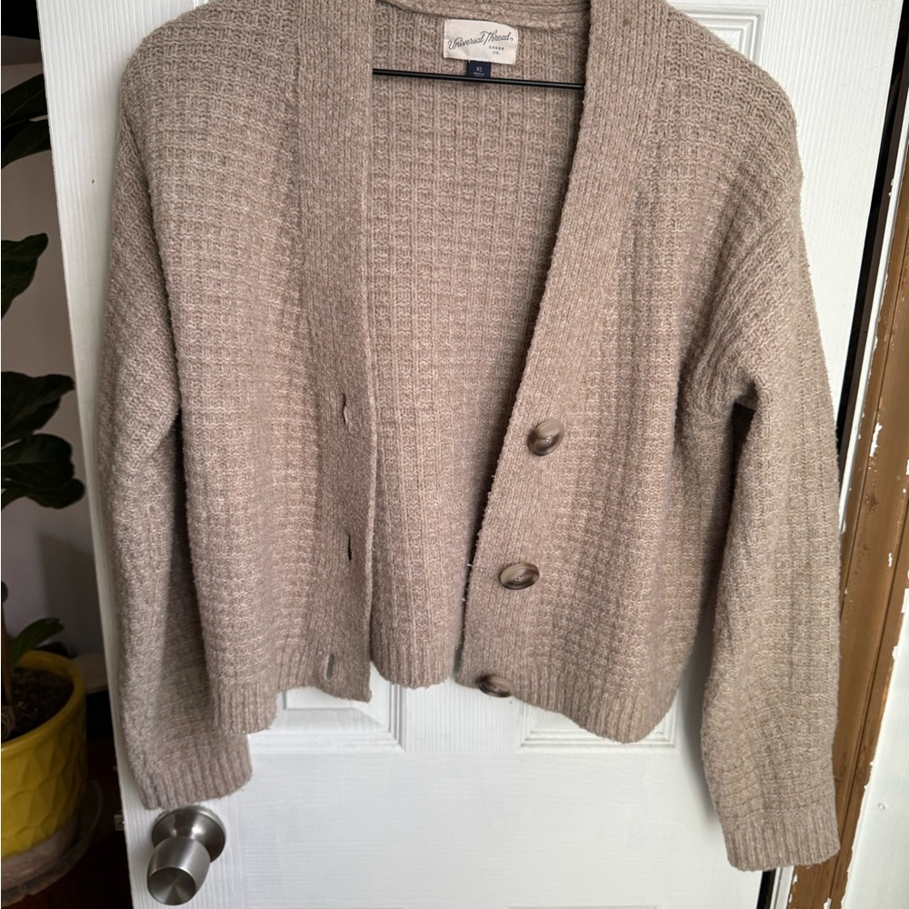 Universal Thread Women's Tan Cardigan Sweater